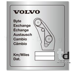 ボルボ VOLVO タイミングベルト同時購入タイミングベルト交換ステッカー シングルカム用 (TMGSTKR1FREE)