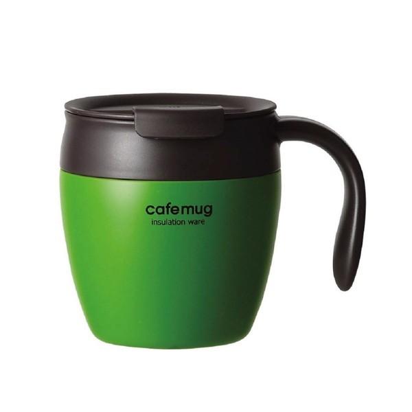 父の日 カフェマグ アンティーク 真空 蓋付 マグカップ 330mL グラスグリーン パール金属 コ...