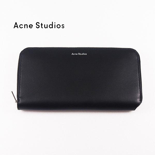 アクネストゥディオズ ACNE STUDIOS 長財布 ラウンドファスナー財布 （小銭入れ付き）ブラ...