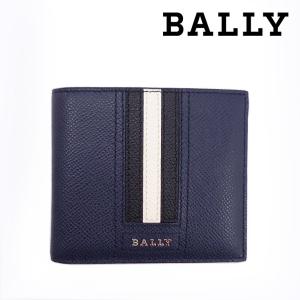 バリー BALLY 二つ折り財布 メンズ 財布 ネイビー ブランド ギフト
