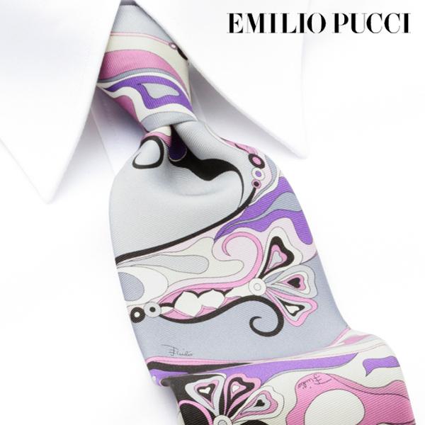 ネクタイ エミリオプッチ EMILIO PUCCI 新作 ブランド おしゃれ シルク ギフト 父の日...