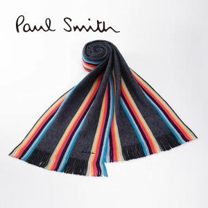 ポールスミス PAUL SMITH マフラー ウールマフラー （ダークグレー系マルチ）ブランド ギフト 誕生日 プレゼント お祝い 父の日 PS-722｜allzoo