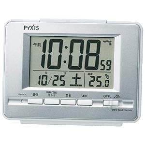 セイコークロック 置き時計 目覚まし時計 電波 デジタル 温度表示 表示 PYXIS ピクシス BC411S｜almon-shop