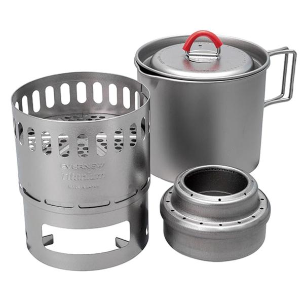 エバニュー(EVERNEW) Ti Mug pot 500 Stove set ECA538 チタン