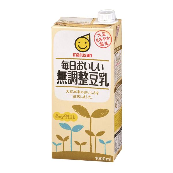 マルサン 毎日おいしい無調整豆乳 1000ml×6本