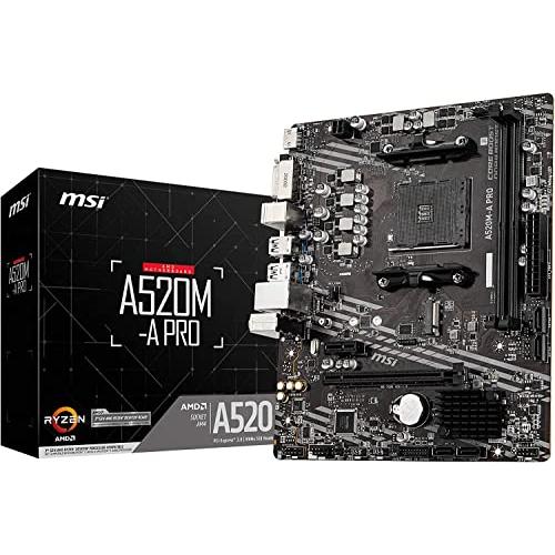 MSI マザーボードA520M-A PRO Ryzen 5000シリーズ (AM4)対応 Micro...