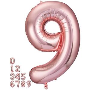 バルーン アルミ風船 数字バルーン 40インチ ナンバー 誕生日 結婚式 記念日 パーティー 飾り付け 風船 約90cm ローズゴールド パーティー