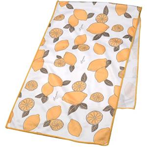 Eono 冷却タオル クールタオル 熱中症対策 ひんやり 冷感 UVカット 瞬間冷却タイプ アウトドア （レモン