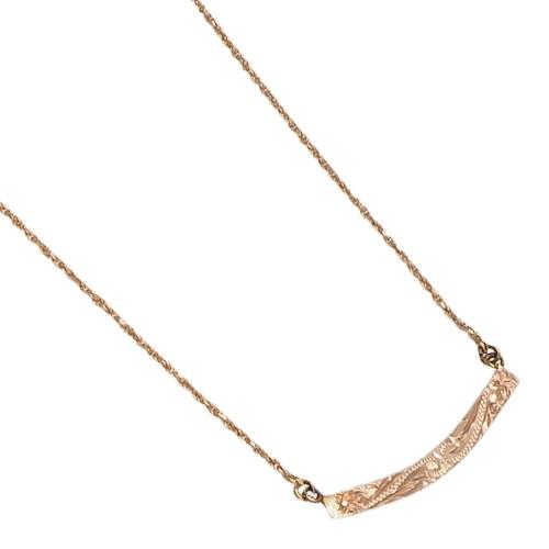 ハワイアンジュエリー 14Ｋ ピンクゴールド ハンドメイド 3mmゴールドプレートプルメリア ハワイ...