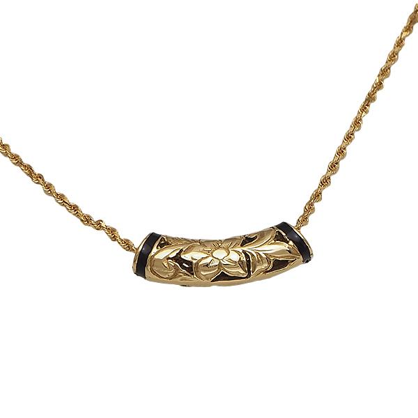 ハワイアンジュエリー ペンダント トップ  14K ゴールド プルメリア マカロニ