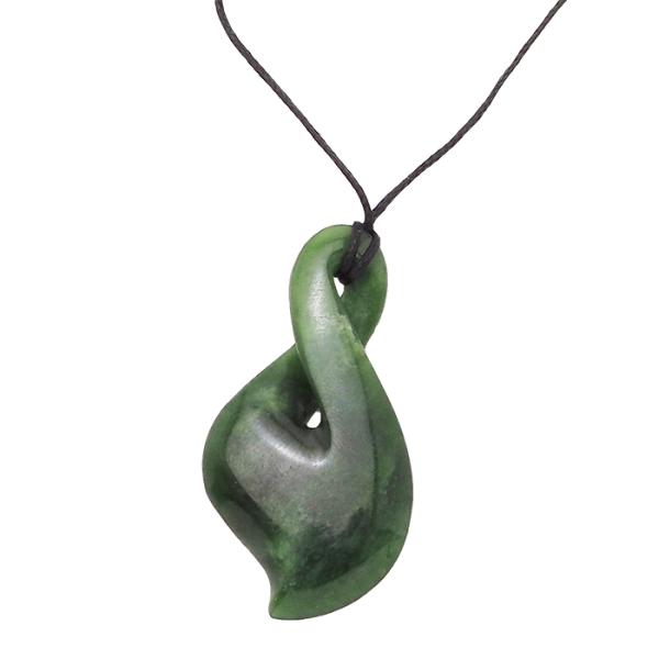 フィッシュフック ジェイドカーヴィング マオリヘイマタウ ネックレス ハワイ ニュージーランド 両面...