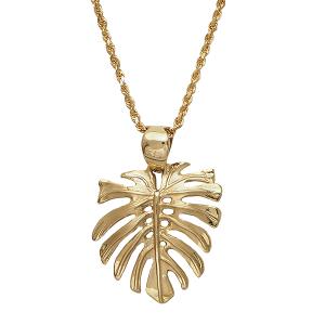 ハワイアンジュエリー 14K ゴールド ペンダント トップ ALOHA 黒サンゴ