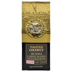 ロイヤルコナコーヒー トーステッドココナッツ 227g 多め ハワイ フレーバー コーヒー １０％コナブレンド ハワイ島 Kona Coffee 挽いた豆 送料無料