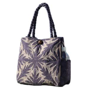 ハワイアンキルト 約130×170 ハワイアンキルト サザンフォレストのむら染め本格ハワイアンキルト