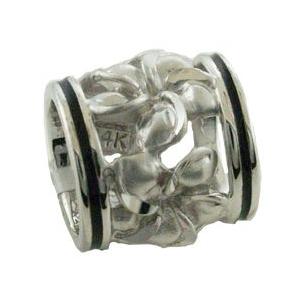 ハワイアンジュエリー 14Kペンダントトップ ちょっと大きめの透かしエナメルタルプルメリアトップ