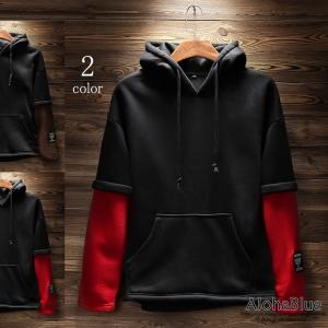 メンズ ファッション パーカー 秋服パーカー プルオーバーパーカー 切り替え 長袖 厚手 パーカ トップス 暖かい 新作 2020