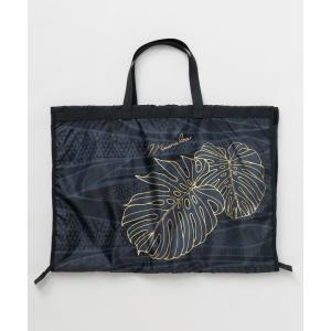 新柄 ハワイアンガーメントバッグ モンステラガーメントBAG YCEP6102 黒 フラダンス ゴールド 衣装ケース ハワイアン衣装入れ フラ雑貨 モンステラバッグ