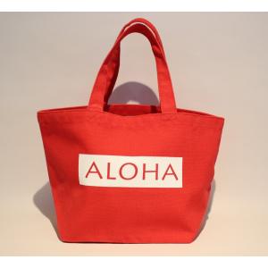 アロハヒヨリ オリジナル ランチトートバッグ アロハ レッドalohahiyori original lunchbag aloha red｜alohahiyori