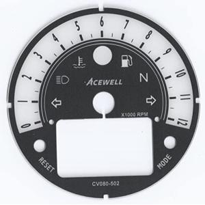 ACEWELL (エースウェル) 多機能デジタルメーター 12000rpm 白文字盤 CV080-502Wの商品画像
