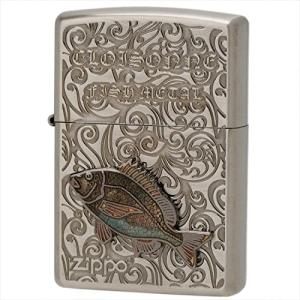 ZIPPO (ジッポ) ライター 魚 ヴィンテージフィッシュ 本七宝焼き メタル貼り 両面加工 クロダイの商品画像