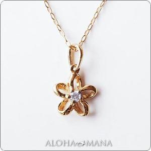 ハワイアンジュエリー ネックレス レディース K14ピンクゴールド