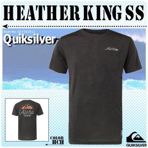 クイックシルバー 人気ブランド ラッシュガード 半袖 メンズ 黒 ブラックＬ ＵＶカット UPF30+ アウトドア QUIKSILVER  QLY181011｜aloheart