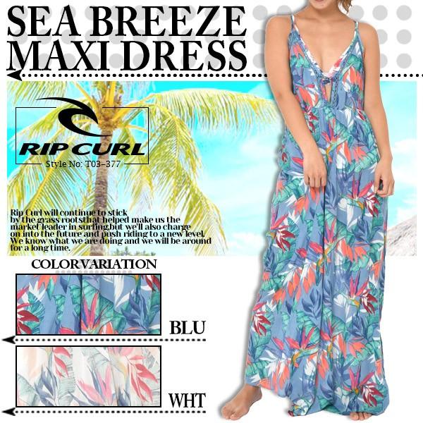 リップカール ワンピース レディース ロング丈 花柄 バレンタイン SEA BREEZE MAXI ...