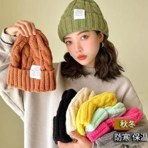 【2点購入で300円オフ】 ニット帽 レディース 帽子 ニットキャップ ニット帽子 厚手 シンプル 無地 暖か 小顔効果 防寒 白髪隠し アウトドア 秋冬 韓国 きれいめ