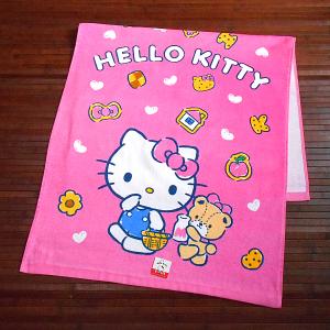 HELLO KITTY ハローキティ バスタオル サイズ60×120cm 綿100％ シャーリングバスタオル｜alor21