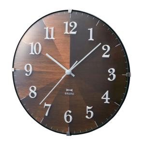 壁時計 BURUNO （ブルーノ） イデア 2WAYグラデーションウッドクロック ダーク BCW021