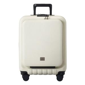 キャリーケース スーツケース MILESTO フロントポケットキャリー キャビンサイズ ストッパー付 ホワイト MLS589の商品画像