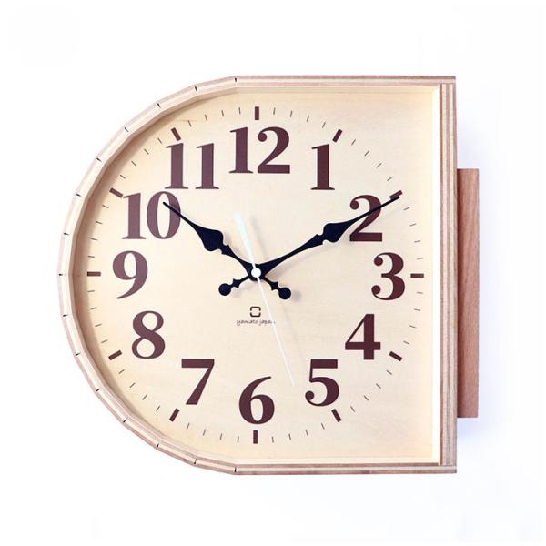 壁時計 掛け時計 ヤマト工芸 ウッド 両面時計 D ナチュラル YK20-102