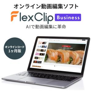 オンライン動画編集ソフト PearlMountain FlexClip Business 1ヶ月版 AI 動画生成 背景削除 文字起こし 動画翻訳 ソフトウェア 【ダウンロード版】