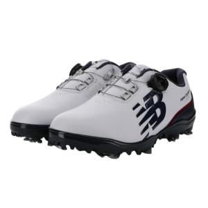 ニューバランス MG1001 2E MG1001 2E メンズ ゴルフ ダイヤル式スパイクシューズ ホワイト×ネイビー New Balance