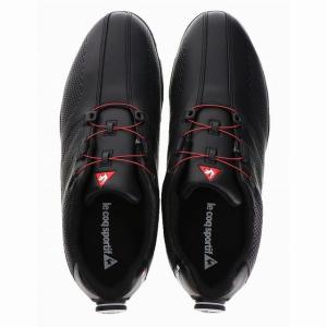 ルコック QQ2NJA02 メンズ ゴルフ ダイヤル式スパイクシューズ ブラック