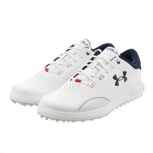 アンダーアーマー ゴルフシューズ ドロー スポーツ DRAW SPORT SPIKELESS 3023731 メンズ ゴルフ シューレース式スパイクレス D ホワイト UNDER ARMOUR