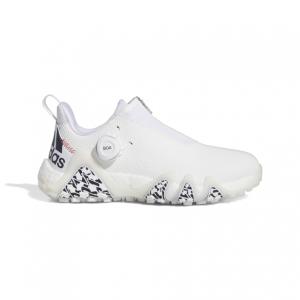 アディダス ゴルフシューズ レディース ウィメンズ コードカオス ボア IF1044 ゴルフ ダイヤル式スパイクレスシューズ 2E : ホワイト×ネイビー adidas