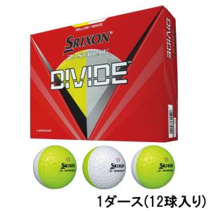 スリクソン ゼットスター ディバイド ホワイトイエロー Z-STAR ZSXV8 DIV WY XV8DIVWY3 1ダース 12球入 ゴルフ 公認球 SRIXON｜alpen-group