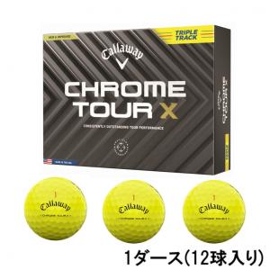 キャロウェイ クロムツアー CHROME TOUR X 24 イエロー TRIPLE TRUCK 7193108337 1ダース 12球入 ゴルフ 公認球 Callaway