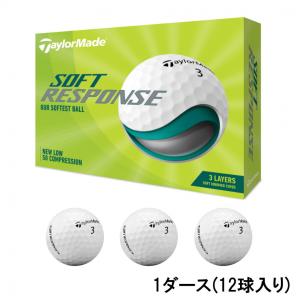 テーラーメイド TMJ Soft Response ソフトレスポンス N9088901 1ダース 12球入り ゴルフ 公認球 TaylorMade