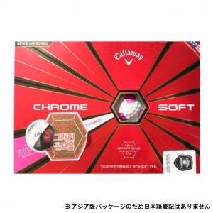 キャロウェイ CHROME SOFT クロムソフト TRUVIS シェブ アジア版パッケージ (4885997316) WHPK 1ダース(12球入) ゴルフ 公認球 Callaway