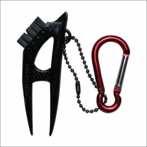 マルチフォーク カラビナ付き JP-2005-CA 汚れを落とすブラシ、スクレイパー、グリーンフォークが一体 ケア用品
