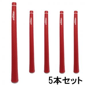 5本セット elite grips エリートグリップ Y360゜S M60 CR クラシックレッド バックラインあり ゴルフグリップ｜alpen-group