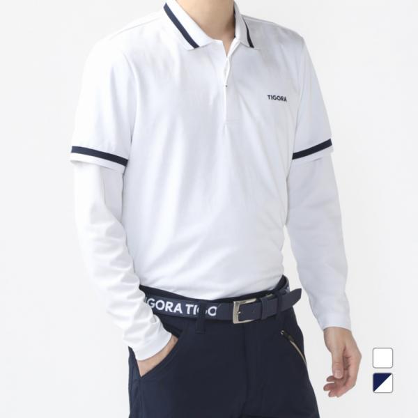 ティゴラ ゴルフウェア セットシャツ 春 夏 ロゴジャカードセットシャツ TR-1L1004P2P ...