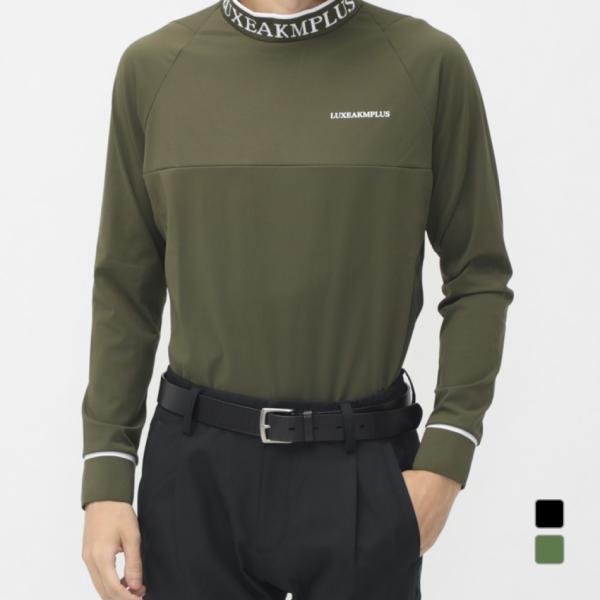 リュクスエイケイエムプラス ゴルフウェア 長袖シャツ 秋 冬 HEM LOGO MOCK NECK ...