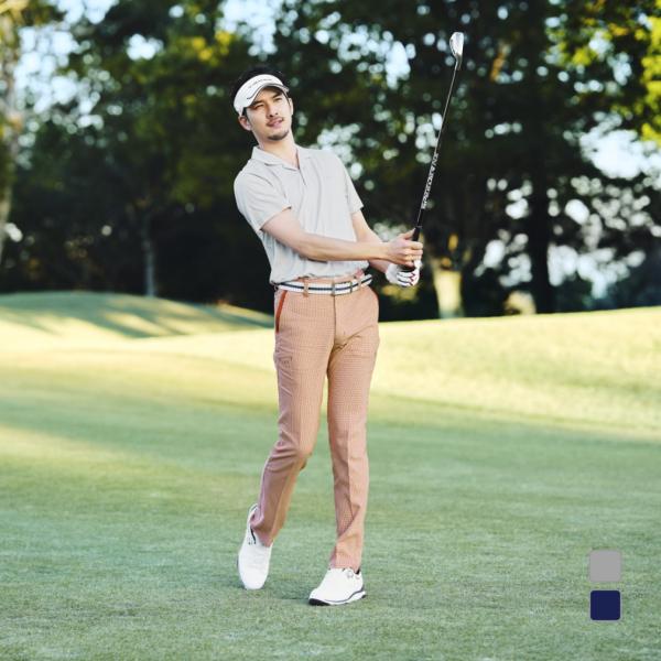 ティゴラ ゴルフウェア 半袖シャツ 春 夏 ジャカード ポロシャツ TR-1H1023P メンズ T...