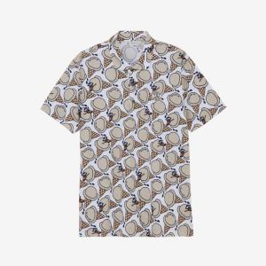 【新品タグ付】アクアスキュータム 日本製 ポロシャツ ゴルフ　ストライプ グレー アクアスキュータム ゴルフAquascutum Golf 長袖ポロシャツ M/L/LL