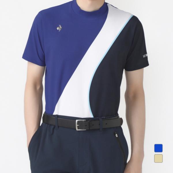 ルコックスポルティフ ゴルフ ゴルフウェア 半袖シャツ 春 夏 RIJOUME トリコロールブロッキ...