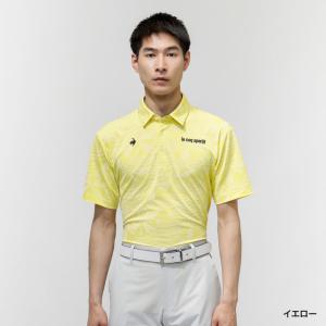 ルコックスポルティフ ゴルフ ゴルフウェア 半袖シャツ 春 夏 マリンパラソルジャカード半袖シャツ LG6SHS09M メンズ le coq sportif GOLF
