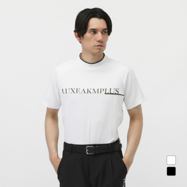 リュクスエイケイエムプラス ゴルフウェア 半袖シャツ 春 夏 バックロゴ半袖モックネックTシャツ L...